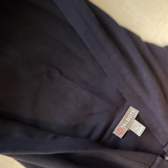 Talbots light weight navy blue full zip up hooded jacket Sz-SP O17 - Picture 10 of 10